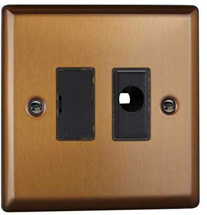 Varilight 13A Unswitched Fused Spur + Flex Outlet Brushed Bronze