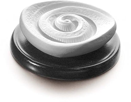 Primavera Duftstein Energiespirale auf Keramikteller schwarz 2 Stück - Raumduft, Diffusor - Aromatherapie