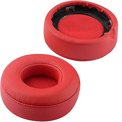 Replacement Ear Pad Ear Cushion Ear Cups Ear Cover Earpads Repair Parts Compatible with Beats by Dr. Dre Mixr On-Ear Headphone (Red)