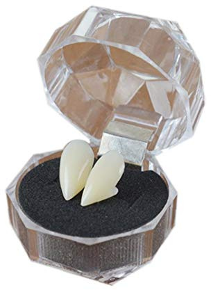 Beito 1Pairs Vampir-Zähne Individuelle Vampirzähne Gefälschte Gebiß Für Cosplay Partei Props Halloween-Party-Fangs Bevorzugungen Party Favors Verkleiden Zubehör (15mm)