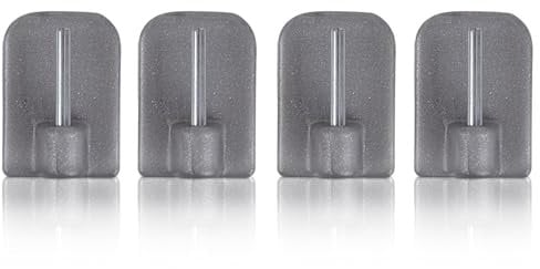 Bestlivings 20 Stück Chrom Matt selbstklebende Haken für Vitragestangen, Gardinenstangen, Vorhangstangen, Bistrostangen