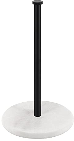 KES Küchenrollenhalter Schwarz Küchenrollenhalter Stehend Edelstahl SUS304 Rollenhalter Küche Marmor Basis Küchenrolle Halter Küchenpapierhalter Rollenhalter, KPH100-BK