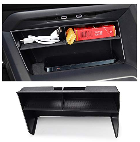 Ruiya Kompatibel mit VW Golf 8 8.5 MK8 GTI GTE GTD Alltrack R Variant 2020-2024 2025 Mittelkonsole Aufbewahrungsbox, Golf 8 Organizer Tray Mittelkonsole Organizer Aufbewahrungsbox Golf 8 Zubehör