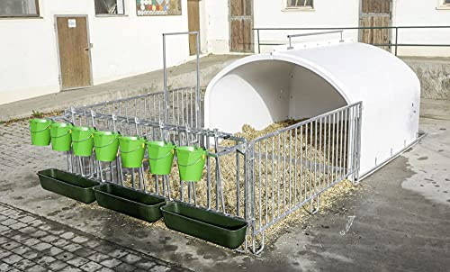 Kerbl 14540 Premium XXL circircalfhouse mit Umzäunung, 340cm x 296cm x 204cm