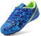 DREAM PAIRS Boys Football Boots Shoes Kids Girls Soccer Athletics Sport Training Shoes Indoor Outdoor Football Shoes Sneakers for Unisex,Size 12 Little Kid,Royal/Blue/Neon/Green-Qh,SDSO223K