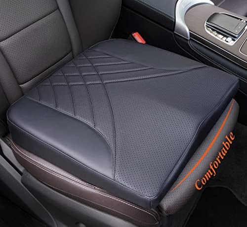 kingphenix Autositzkissen aus Memory Foam – Erhöht die Sitzhöhe, lindert Rückenschmerzen – Ideal für Auto, LKW und Bürostuhl (Schwarz)