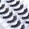 Faux Cils 8 Paires- 8D Faux Cils Naturel à la Main Ultra-Minces Cils Professionnel Cils Noir Réutilisables (QZ-28)