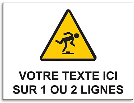 Warnschild Vorsicht zum Aufstehen aus Aluminium, personalisierbar, 20 x 15 cm