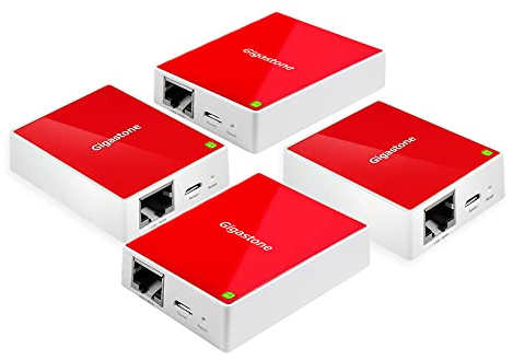 Gigastone TR1 Mini Wireless 4-Pack Travel Router 150Mbps, Router, Repeater, WiFi Range Extension, 802.11N, Built with Qualcomm Atheros AR9331 WiFi Ethernet Processor