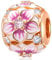Rose Gold Magnolia Bloom Charms, fit Pandora First Mothers Day Bracelet, 925 Sterling Silver Enamel Flower Beads with CZ, Gift for Spring/Grandma/Best Mum/Friend/Valentines
