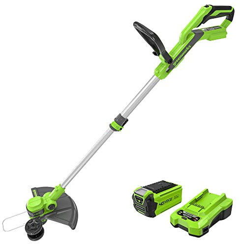 Greenworks 40V Cordless 2-in-1 Trimmer Edger (Gen 2) - 13 Lawn Weed Wacker for Fence & Sidewalk, Lightweight Gas Trimmer Alternative with Auto Feed Spool, 2.0Ah Battery & Charger (40-Min Runtime)