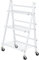 Maximex Blumen- u Kräutertreppe faltbar Metall - Platzsparende Blumen- und Kräutertreppe mit 4 bewegbaren Rollen, Stahl, 60 x 30 x 75 cm, Weiß