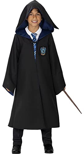 Funidelia Offizielle Ravenclaw Replik Tunika - Diamond Edition für Kinder, Inklusive: Umhang mit besticktem Patch und Innentasche, Größe 5-6 Jahre - Outfit für Kinder für Partys und Karneval