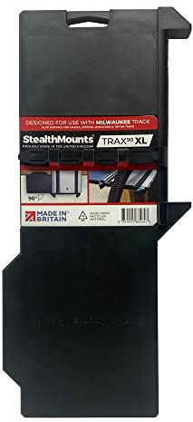 StealthMounts Trax90 XL Track Saw Square for Milwaukee | 90° Right Angle Plunge Saw Guide Rail Angle Stop