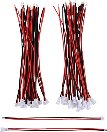 Babaobox 20 Pairs JST 1.25 mm 2Pin Micro Electrical Male and Female Connector Plug with 150mm Wire Cables for Indoor 3D Plane Twinkle Light LED Belt Light