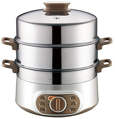 OQHAIR 3 Couches électrique Machine de Cuisson Automatique Multi-cuiseur en Acier Inoxydable Vapeur intérieure marmite cuiseur à Riz Chauffage Rapide