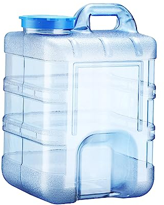 Perfeclan Contenedor de Agua para Acampar Botella de Agua Grado alimenticio con Tapa Jarra de Agua de Gran Capacidad Cubo de Agua para el hogar Camping, 20L