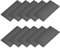 METALLIXITY En Blanco Metal Tarjeta (80mm x 40mm x 0,8mm) 15uds, Anodizado Aluminio Identificación Placa - para Hogar Interior Bricolaje Señalización Grabado, Negro