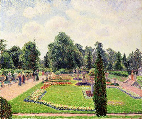 DOeraa Leinwandbilder Bild Poster Kunstdrucke Ölgemälde Kew Gardens Path to the Great Glasshouse von Camille Jacob Pissarro für Wanddekoration 60x90cm