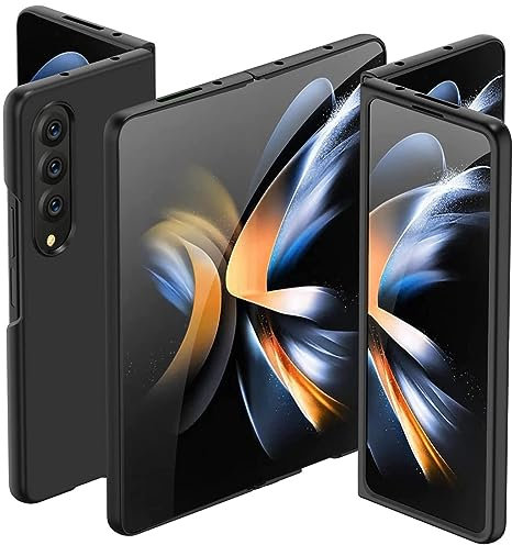Verco Compatibile con Samsung Galaxy Z Fold 4, custodia protettiva opaca per Galaxy Z Fold 4 5G, in silicone, colore: nero