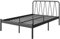 Novilla Somier 90 x 190 metálico, Altura 30,5 cm, Marco de Cama 90x190 cm es una opción Moderna y metálica con un diseño de cabecera en Forma de Ondas, Negro