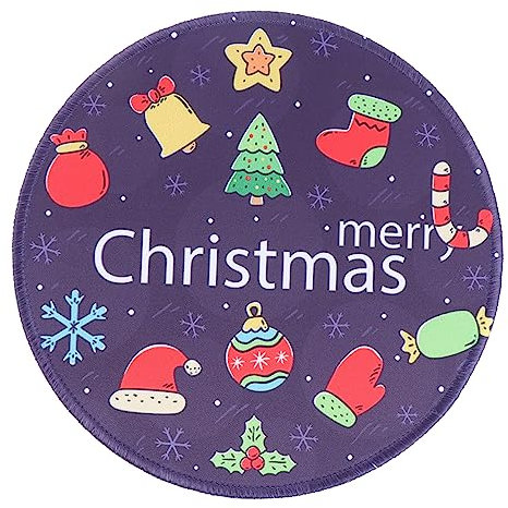 MAGICLULU Tapis De Souris De Noël Tapis De Joyeux Noel Ronds De Noël Tapis De Bureau De Noël Tapis De Clavier sous-Main Caoutchouc Travail Sapin De Noël Bloc-Notes De Bureau