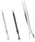 Bewudy Set di 3 strumenti per piercing a sfera, 4 rebbi con pinza per artiglio diamantato, pinzette di precisione in acciaio inox per gioielli, pinzette per piccoli oggetti e componenti elettronici