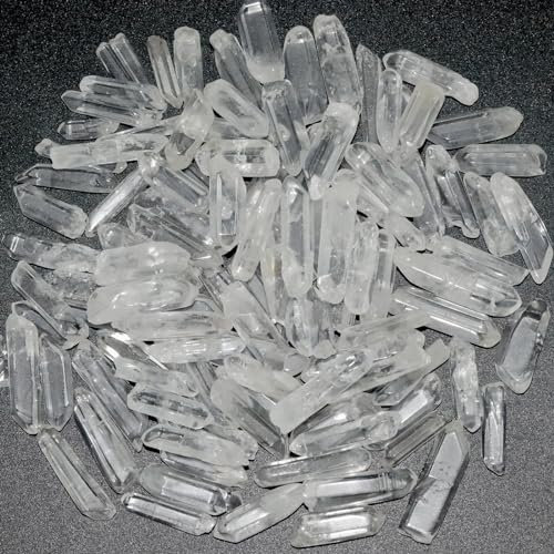 MAIBAOTA Clear Quartz Healing Crystal Points 0.22lb Natural Bulk Tumbled Raw Crystals Stones Chips Reiki Balancing Spiritual DIY Meditation Divination Gemstones 0.39-1.18