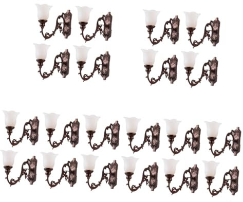 Alipis 20 STK Puppenhaus Wandleuchte Leuchtende Wandlampe Miniatur-hausbeleuchtung Kleines Licht Für Puppenhaus Puppenhaus-miniaturen Mini-wegleuchten Dekorative Lichter Jahrgang Abs