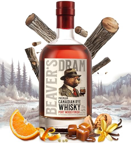Seven Seals - Beavers Dram | 0,7 l Premium Rye Whisky aus Kanada | Vielschichtige Aromen von Nüssen, Früchten & Rauchig | Whisky Geschenk für echte Genießer | 46% Alkohol