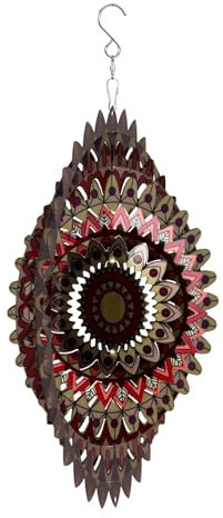 3D Windspiel aus Edelstahl Bunte Sonne zum Hängen Durchmesser 30 cm