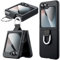 JETech Case for Galaxy Z Flip 7 FE 2025 / Z Flip 6 2024 with Ring, Hard PC Slim Shockproof Anti-Scratch Protective Phone Cover (Black)