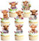 32 Stück Highland Cow Cake Topper Hochland Kuh Geburtstag Dekorationen für Hochland Kuh Party Farm Tier Geburtstagsparty