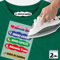 60 etiquetas para ropa termoadhesivas personalizadas con nombre para ropa, pegatinas para ropa de planchar, resistentes a lavadora y secadora escolar (blanco)