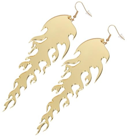 Weibliche Ohrringe Acryl Flamme Form Elegante Tropfen Ohrringe Für Hochzeit Party