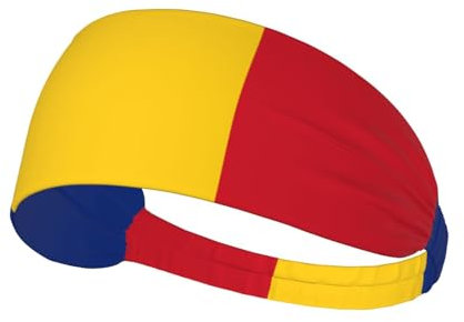 Phayah Flagge von Rumänien, elastisches Sport-Stirnband, atmungsaktiv, absorbiert schnell Schweiß, geeignet für Yoga, Laufen und Fitness für