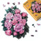 Figured'Art Holzpuzzle Erwachsene und Kinder 200 Teile - Rosa Rosenstrauß - Originelles Design 29x34,8 cm Einzigartige Form mit Premium-Holzkiste