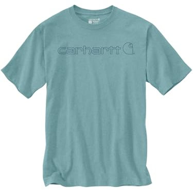 Carhartt Langärmliges, lockerer Schnitt, schweres T-Shirt mit Logo-Grafik