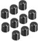 Asyduey 10 StüCke Potentiometer Steuerung Knobs für Elektrische Gitarre Volume Tone Knobs Schwarz D Typ 6Mm