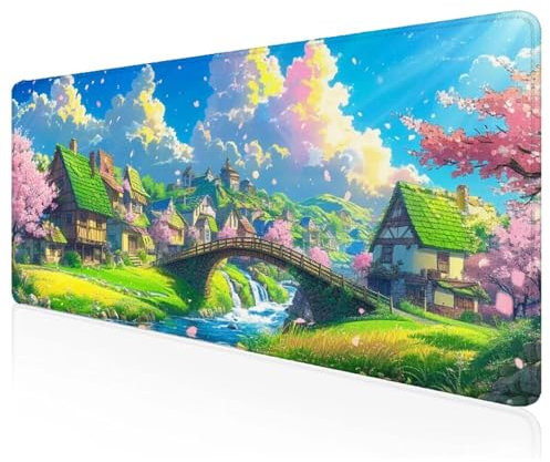 Vert Tapis de Souris Les Arbres Tapis Souris XXL 1000x500x3mm,Mousepad à Bords Cousus,Lavable Desk Mat Antidérapant pour PC Bureau et Gaming Accessoire,Vitesse et la Précision Améliorées M-85