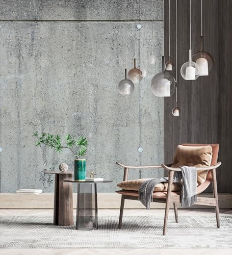 GAULAN 683220 - Papel pintado vinílico mural con efecto de planchas de hormigón ultra realista con textura para pared salón cocina baño dormitorio pasillo - 2,80 m x 1,59 m