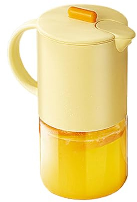 Karaffe aus mit Henkel und Deckel, Wasserkrug, 1,5 l, für Eistee und selbstgemachte Säfte, wasserdichter Spender für Tee, Kaffee, Cocktails – Milch, Kaffee, Cocktails