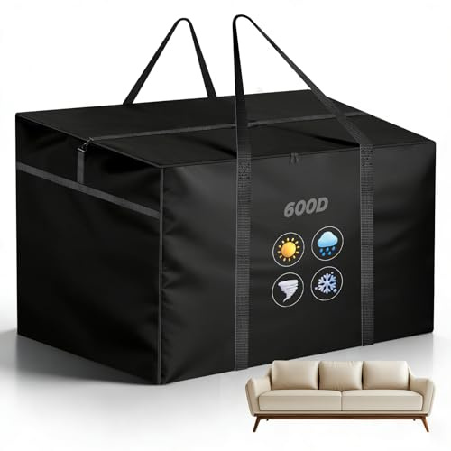 YedZen 600D Aufbewahrungstasche Gartenauflagen Wasserdicht 80x80x60cm | 600D Oxford, mit Schultergurte, Reißverschluss, Verstärkter Griff