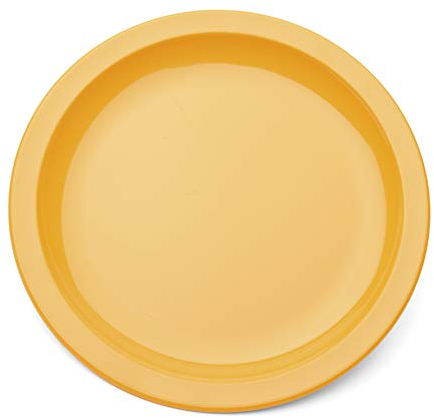 Harfield 23cm Polycarbonate Narrow Rimmed Plate Yellow (Pack of 4)