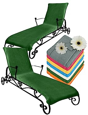 Dyckhoff Doppelpack Schonbezüge für Gartenstuhl & Gartenliege 277.297, Gartenliege (70 x 200 cm), grün
