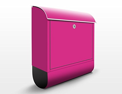 Briefkasten mit Zeitungsrolle Colour Pink 46cm x 39cm