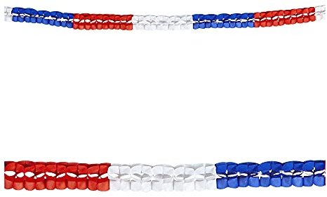 W WIDMANN MILANO Party Fashion 05336 - Boa Girlande, Frankreich, 3 m, Ø 8 cm, 2er Set, Dekoration, Mottoparty, Karneval, Sommerfest