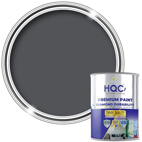 HQC Barn Paint 10L | Garden and Furniture Wood Paint | Outdoor Quick-Drying Protection for Garden Fence | Classic Grey