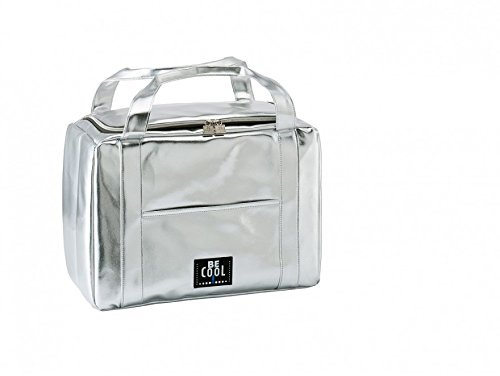 BE CooL Kollektion Silber, Tasche Stadt, Größe S, Höhe 21 cm, PVC-Folie