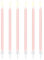 PartyDeco Kerzen & Halter 14 cm | 12Stk. - Glatt Rosa